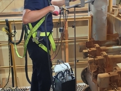 입자상물질 시료채취 사진